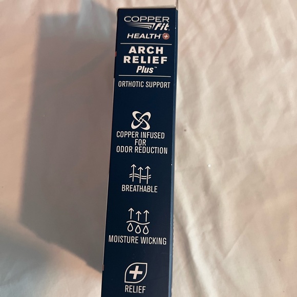 NIB COPPER FIT UNISEX ARCH RELIEF PLUSS ORTHOTIC SUPPORT- BLACK - Picture 7 of 9